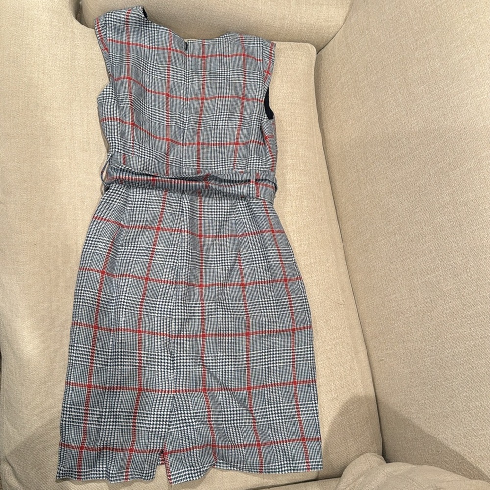 J. Crew Gray and Red Plaid Dress - Picture 3 of 3